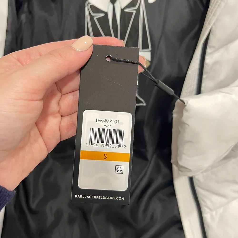 Karl Lagerfeld White Puffer Jacket - Picture 6 of 10